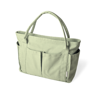 Canvas Pocket Tote - Sage