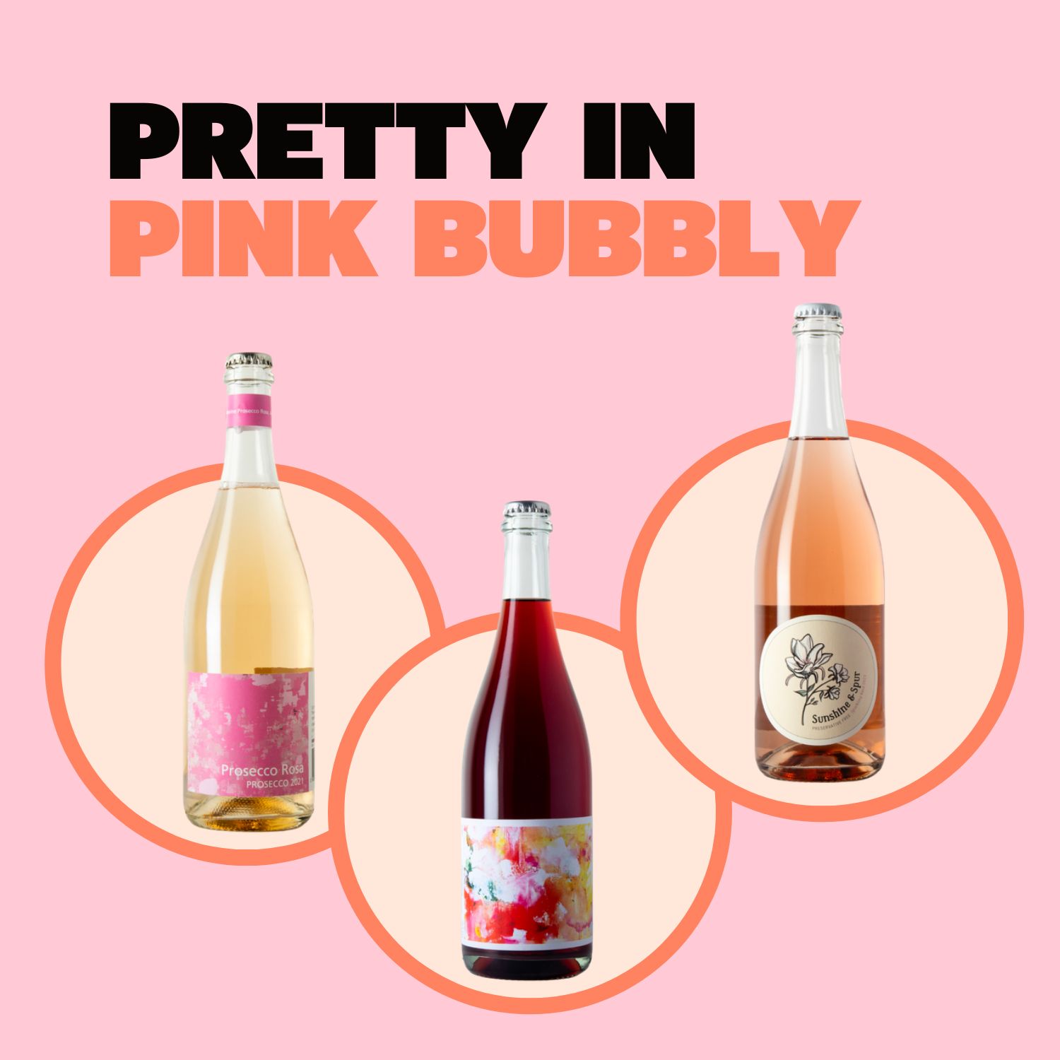 Pretty in Pink Bubbly Wine Gift Box Good Pair Days Good Pair Days